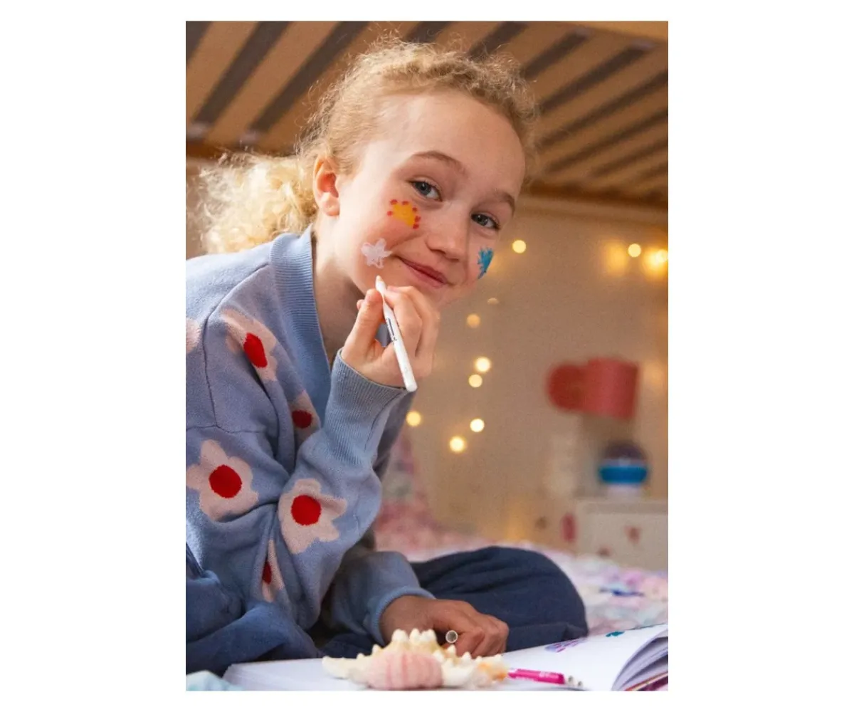 Pintura De Uñas, Brillos Y Tattoos^Namaki Set 4 Lápices Finos Maquillaje Amarillo-Rosa-Turquesa-Blanco