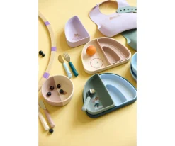 Vajilla Infantil^Lassig Set 3 Platos Silicona Tiny Team Cat