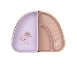 Vajilla Infantil^Lassig Set 3 Platos Silicona Tiny Team Cat