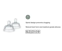 Tetinas^Mepal Set 2 Tetinas Para Biberón Mio Flujo Medio