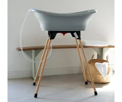 Bañeras Bebé^Thermobaby Set Completo Bañera Vasco Gris Charm