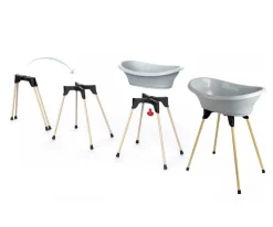 Bañeras Bebé^Thermobaby Set Completo Bañera Vasco Gris Charm