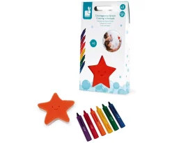 New Set de 6 Ceras de Baño y Esponja Niños Manualidades Para Niños|Juguetes Niños 3 Años