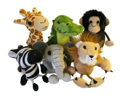 Clearance Set de 6 Marionetas de Dedo Animales Africanos Niños Juguetes Para Niños De 18 Meses|Juguetes Para Niños De Un Año