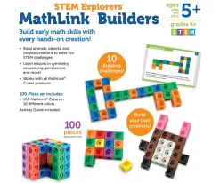 New Set de Construcción de Cubos Mathlink 100 Piezas Niños Juguetes Niños 5 Años|Juguetes Niños 6 Años