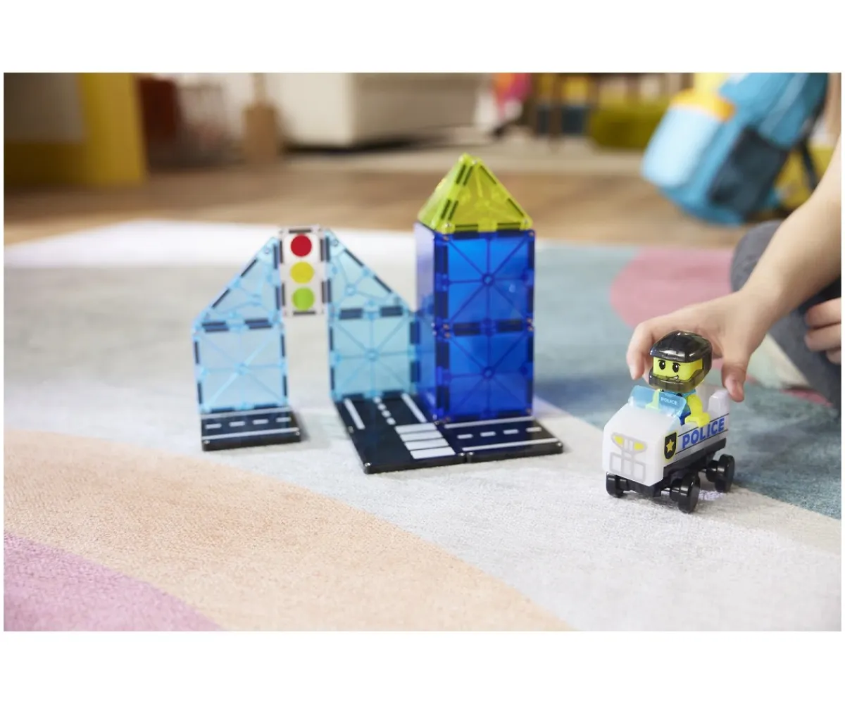 Clearance Set de Construcción Police Patrol 20 piezas Niños Juguetes Niños 4 Años|Juguetes Niños 5 Años