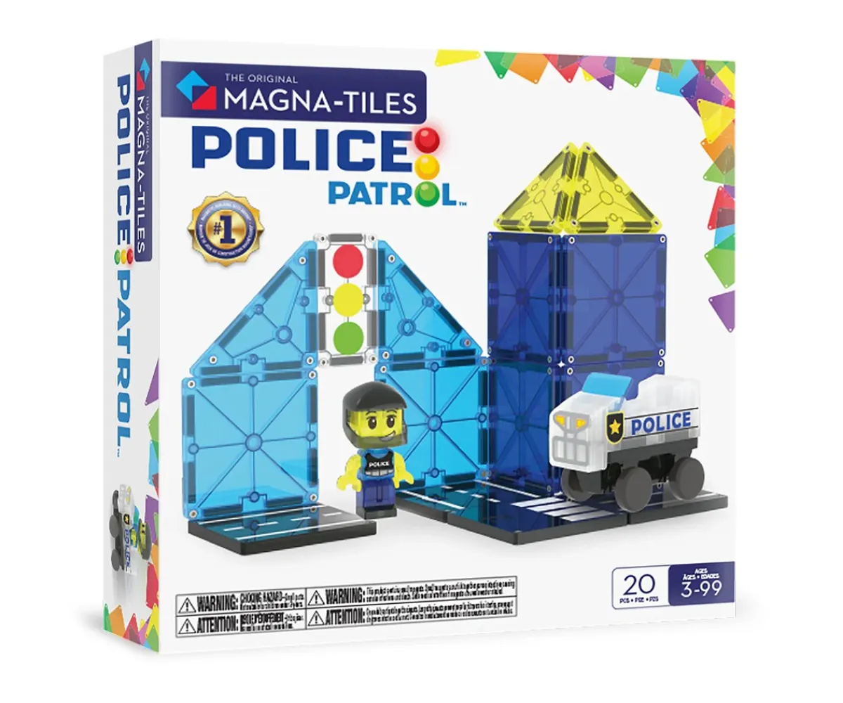 Clearance Set de Construcción Police Patrol 20 piezas Niños Juguetes Niños 4 Años|Juguetes Niños 5 Años
