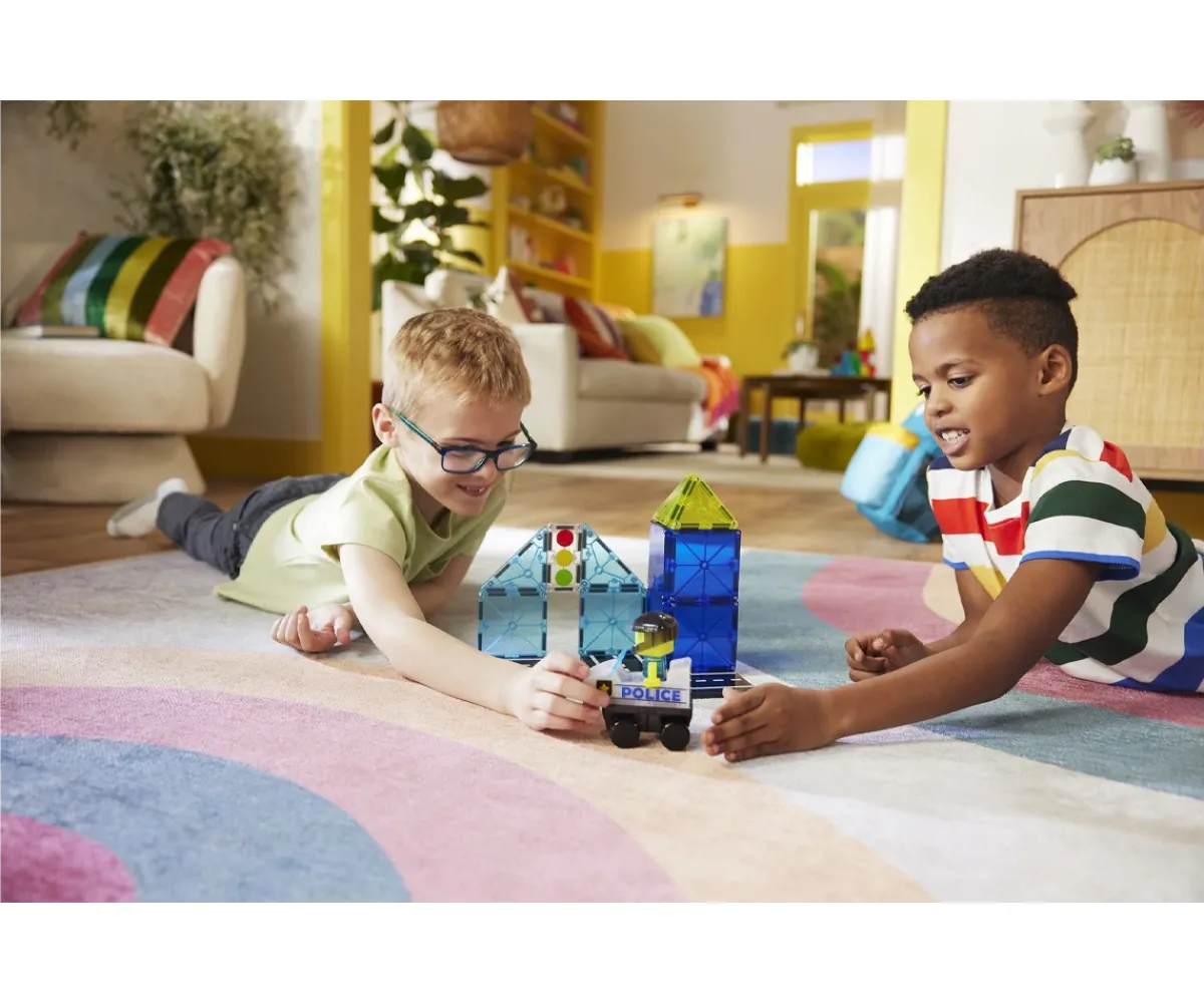 Clearance Set de Construcción Police Patrol 20 piezas Niños Juguetes Niños 4 Años|Juguetes Niños 5 Años