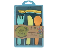 Cubiertos Infantiles^Globo for the Globe Set de Cubiertos de Bioplástico