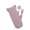Hot Set de Cubiertos Koala Zoe Malva Comer Al Aire Libre|Vajilla Infantil