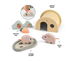 Clearance Set de Madera Tiny Farm Pigee Niños Juguetes Niños 3 Años|Juguetes Para Niños De 18 Meses