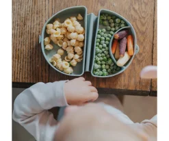 Vajilla Infantil^Miniware Set de Plato y Cuchara de Silicona Plegable Avena