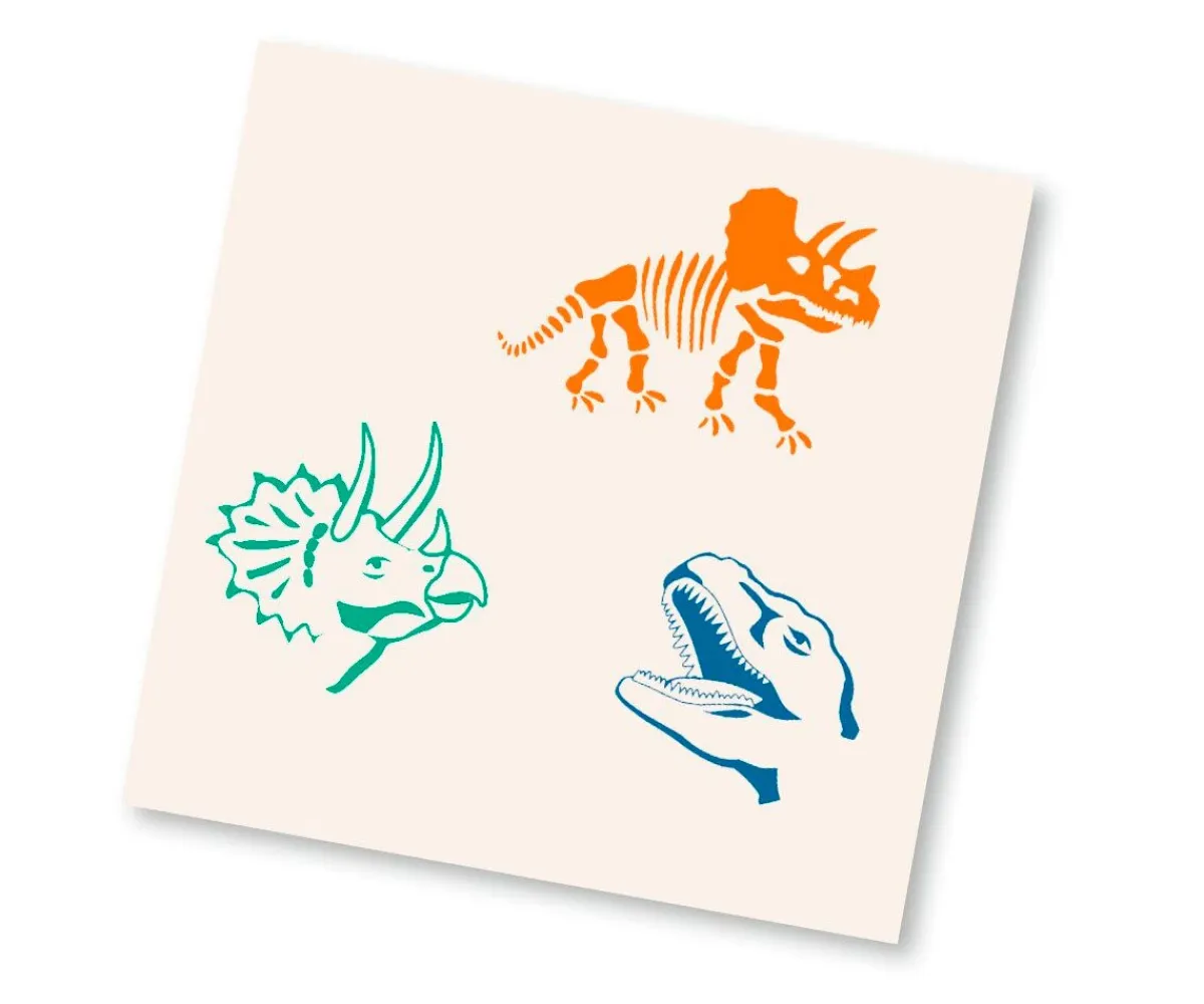 Pintura De Uñas, Brillos Y Tattoos^moses Set de Sellos Dino