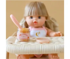 Accesorios Para Muñecas^Tiny Harlow Set de Tarro y Cuchara Tiny Tummies Peach Jelly Food