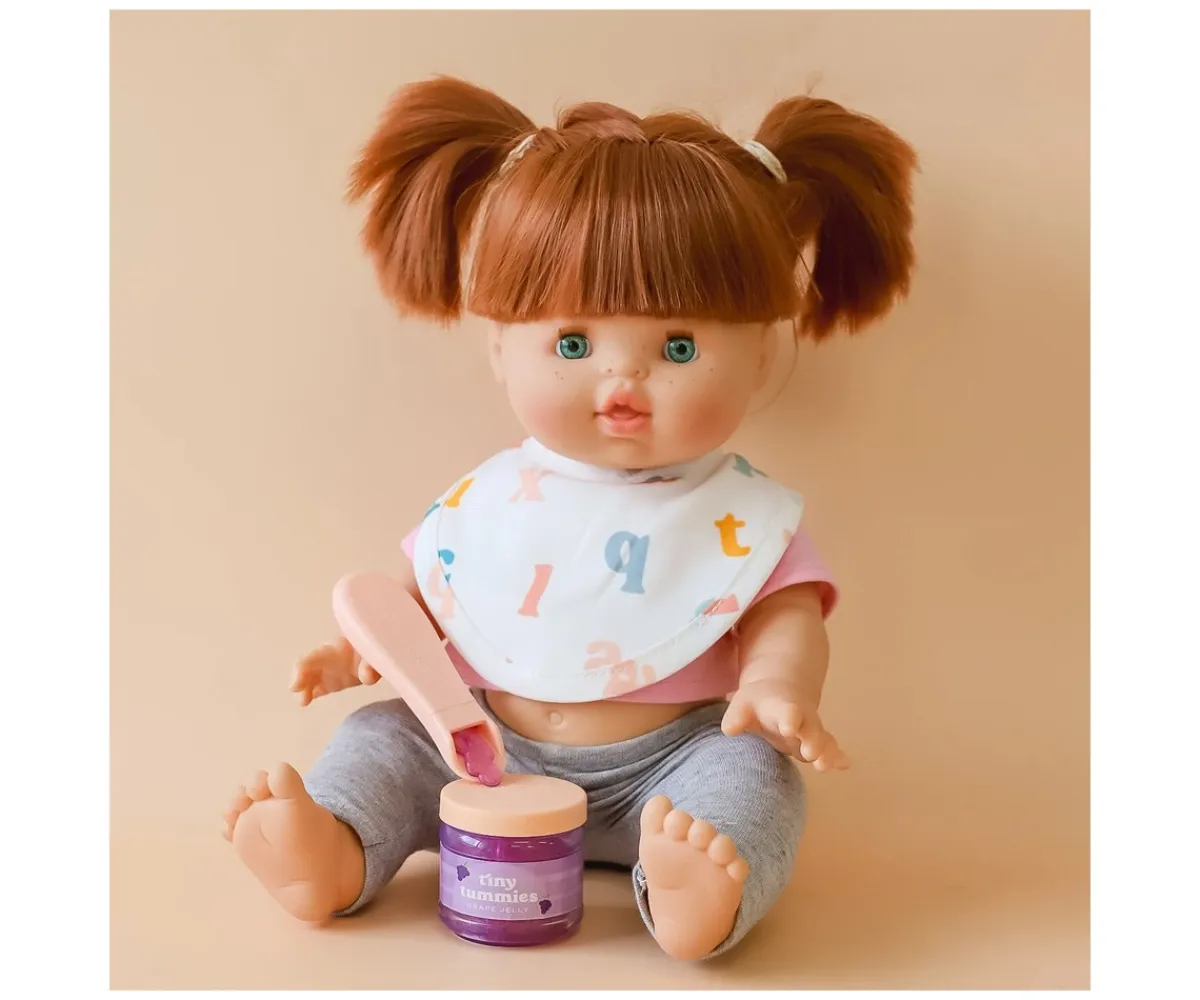 Accesorios Para Muñecas^Tiny Harlow Set de Tarro y Cuchara Tiny Tummies Grape Jelly