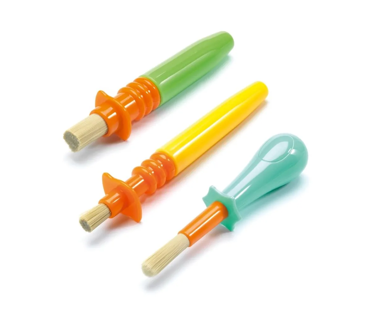 Manualidades Para Niños^Djeco Set Mis Primeros 3 Pinceles