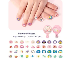Pintura De Uñas, Brillos Y Tattoos^MiDeer Set Pegatinas para Uñas con Espejo "Princesa Floral"