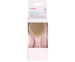 Aseo Bebé Y Niños^Tutete Set Peine y Cepillo Rosa Personalizable