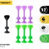 Online Set Starter de 7 Dardos de Silicona con Ventosa Verde + Morado Niños Juguetes Niños 5 Años|Juguetes Niños 8 Años