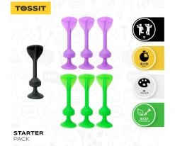Online Set Starter de 7 Dardos de Silicona con Ventosa Verde + Morado Niños Juguetes Niños 5 Años|Juguetes Niños 8 Años