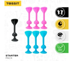 New Set Starter de 7 Dardos de Silicona con Ventosa Azul + Rosa Niños Juguetes Niños 4 Años|Juguetes Niños + 10 Años