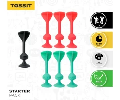 Outlet Set Starter de 7 Dardos de Silicona con Ventosa Rojo + Cyan Niños Juguetes Niños 8 Años|Juguetes Niños + 10 Años