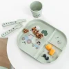 Hot Set Vajilla con Ventosa Foodie Tiny Farm Green Niños Regalos Para Niños|Vajilla Infantil