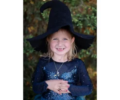 Disfraces Para Niños^Great Pretenders Sombreo de Bruja Mighty Negro