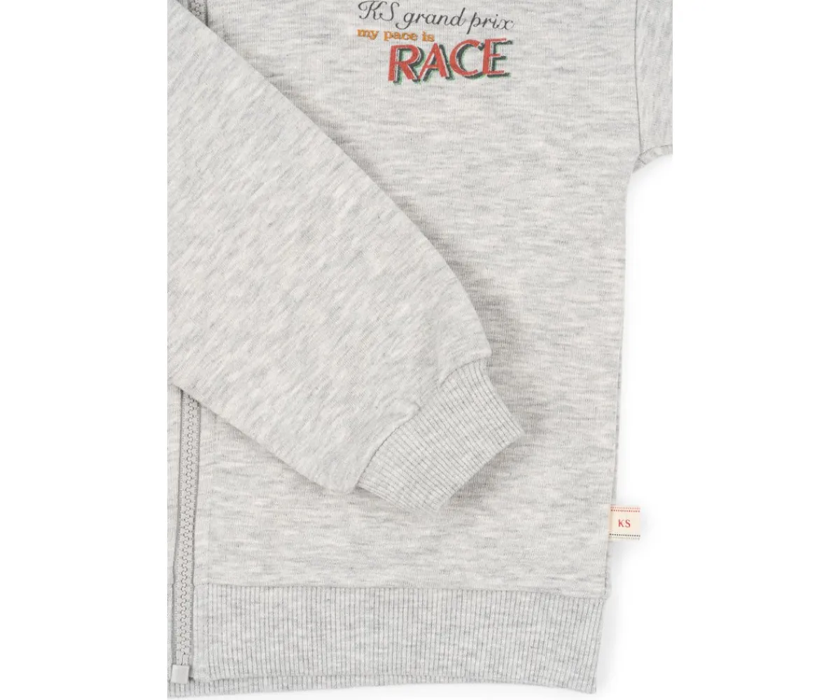 Hot Sudadera con Capucha y Cremallera Lou Grey Melange Niños Accesorios Para Bebé Y Niños|Ropa Infantil