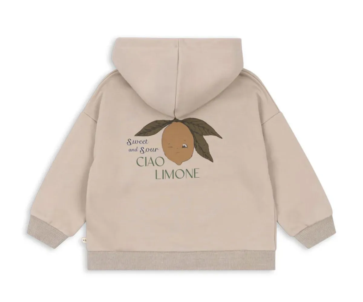 Ropa Infantil^Konges Slojd Sudadera con Capucha y Cremallera Lou French Oak