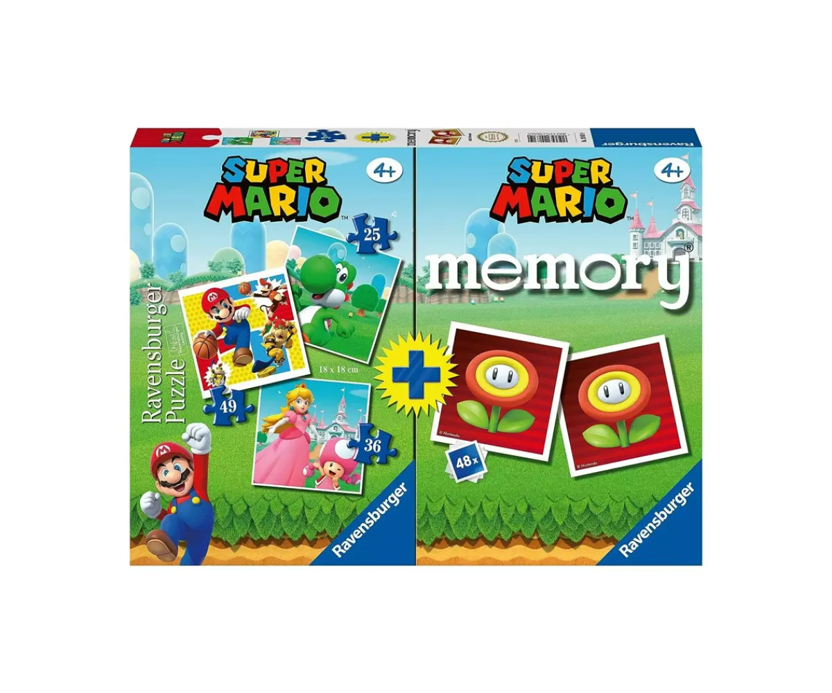 Discount Super Mario Juego de Memoria + 3 Puzzles Niños Juguetes Niños 5 Años|Puzzles Para Niños