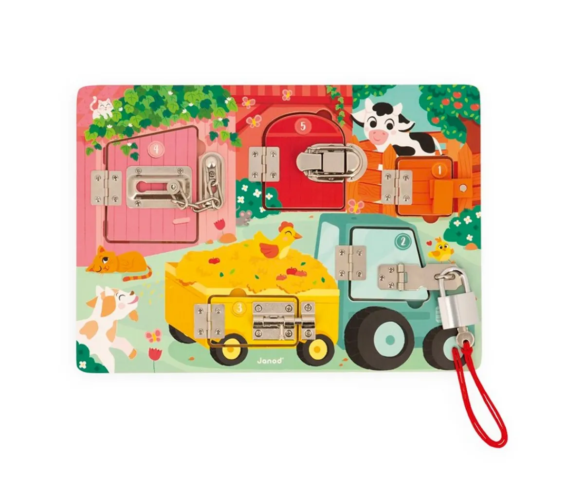 Online Tablero de Cerraduras La Granja Niños Juguetes Más Recomendados|Juguetes Niños 3 Años