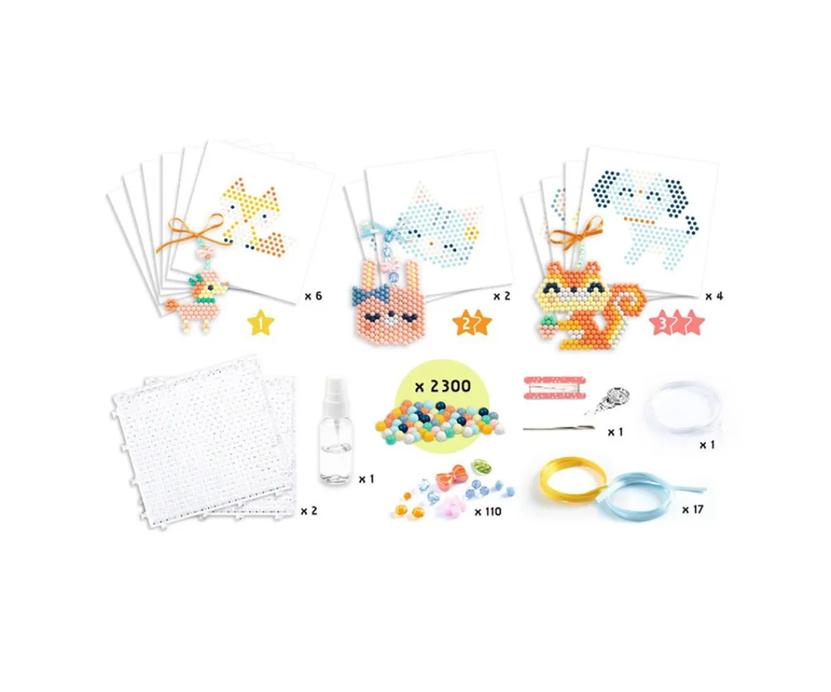 Manualidades Para Niños^Djeco Taller Perlas Amigos Peludos