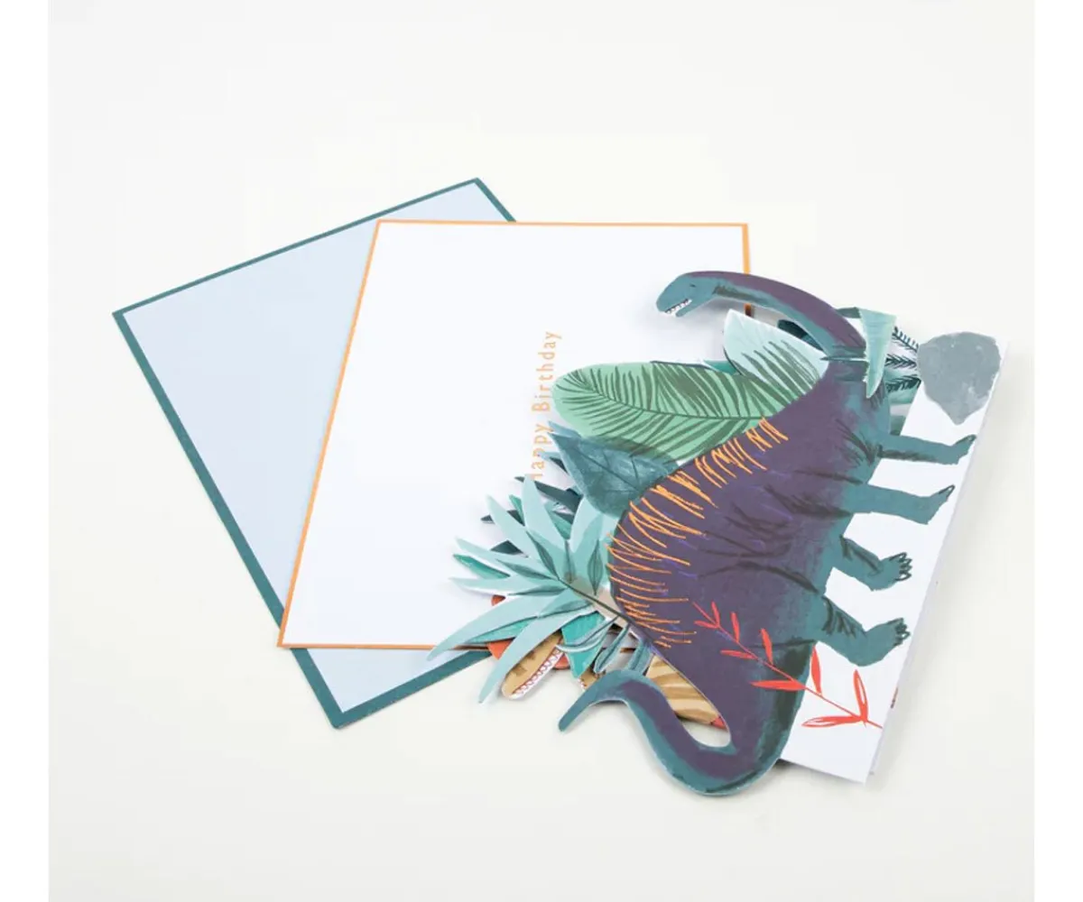 Manualidades Para Niños^Meri Meri Tarjeta de Cumpleaños Dinosaur