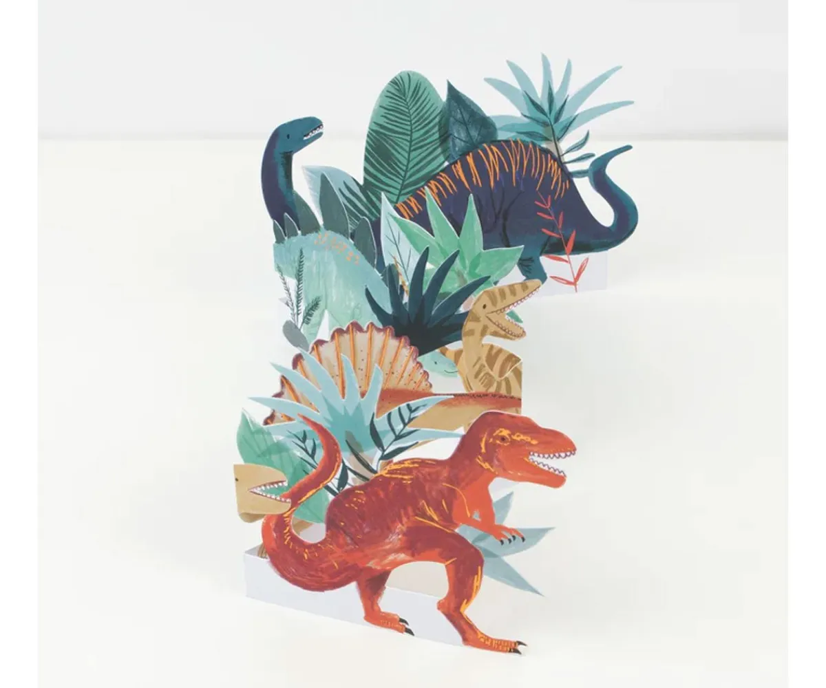 Manualidades Para Niños^Meri Meri Tarjeta de Cumpleaños Dinosaur