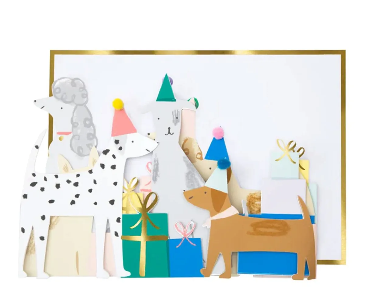 Manualidades Para Niños^Meri Meri Tarjeta de Cumpleaños Dogs