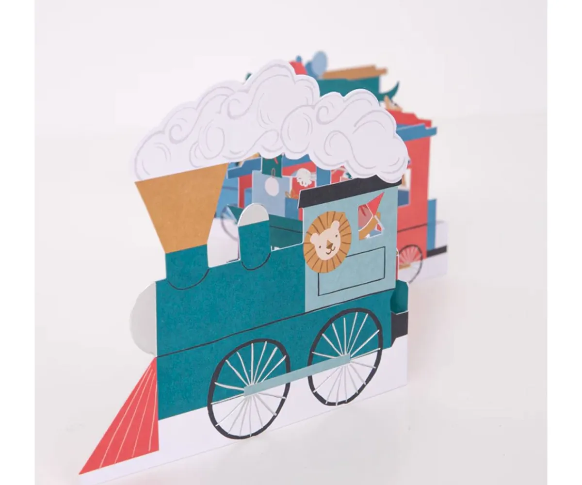 Tarjeta de Cumpleaños Train Niños Regalos Para Niños|Manualidades Para Niños