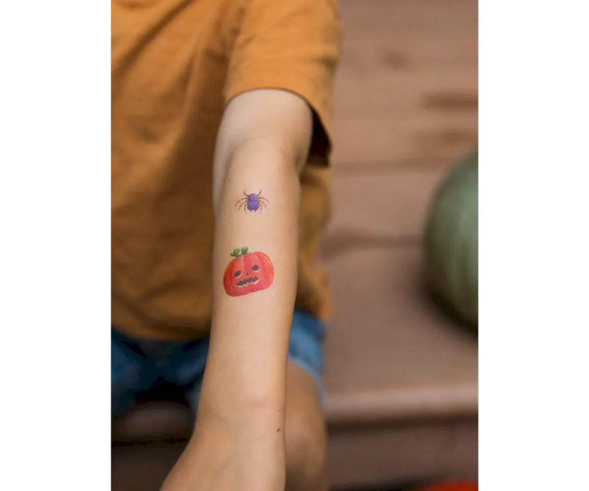 Pintura De Uñas, Brillos Y Tattoos^Namaki Tatuajes Halloween Mundo del Terror