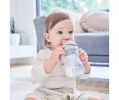 Vasos Antiderrame^b.box Taza con Pajita Flexible Sage