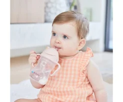 Vasos Antiderrame^b.box Taza con Pajita Flexible Blush