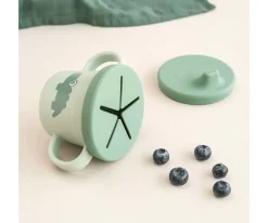 Best Taza Croco Silicona 3 en 1 Vasos Antiderrame|Vasos Para Bebés Y Niños