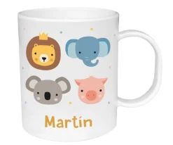 Sale Taza de Plástico Personalizada Animal Friends Colecciones Vuelta Al Cole|Tazas Para Personalizar