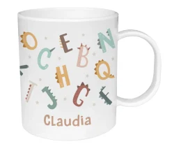 Taza de Plástico Personalizada Funny Letters Tazas Para Personalizar|Colecciones Vuelta Al Cole