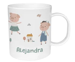 Colecciones Vuelta Al Cole^Tutete Taza de Plástico Personalizada The Three Little Pigs