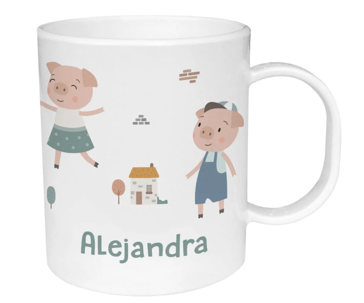 Colecciones Vuelta Al Cole^Tutete Taza de Plástico Personalizada The Three Little Pigs