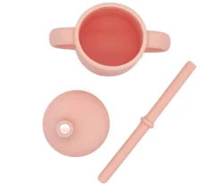 Discount Taza de Silicona con Pajita Pulpo 120ml Vajilla Infantil|Vasos Para Bebés Y Niños