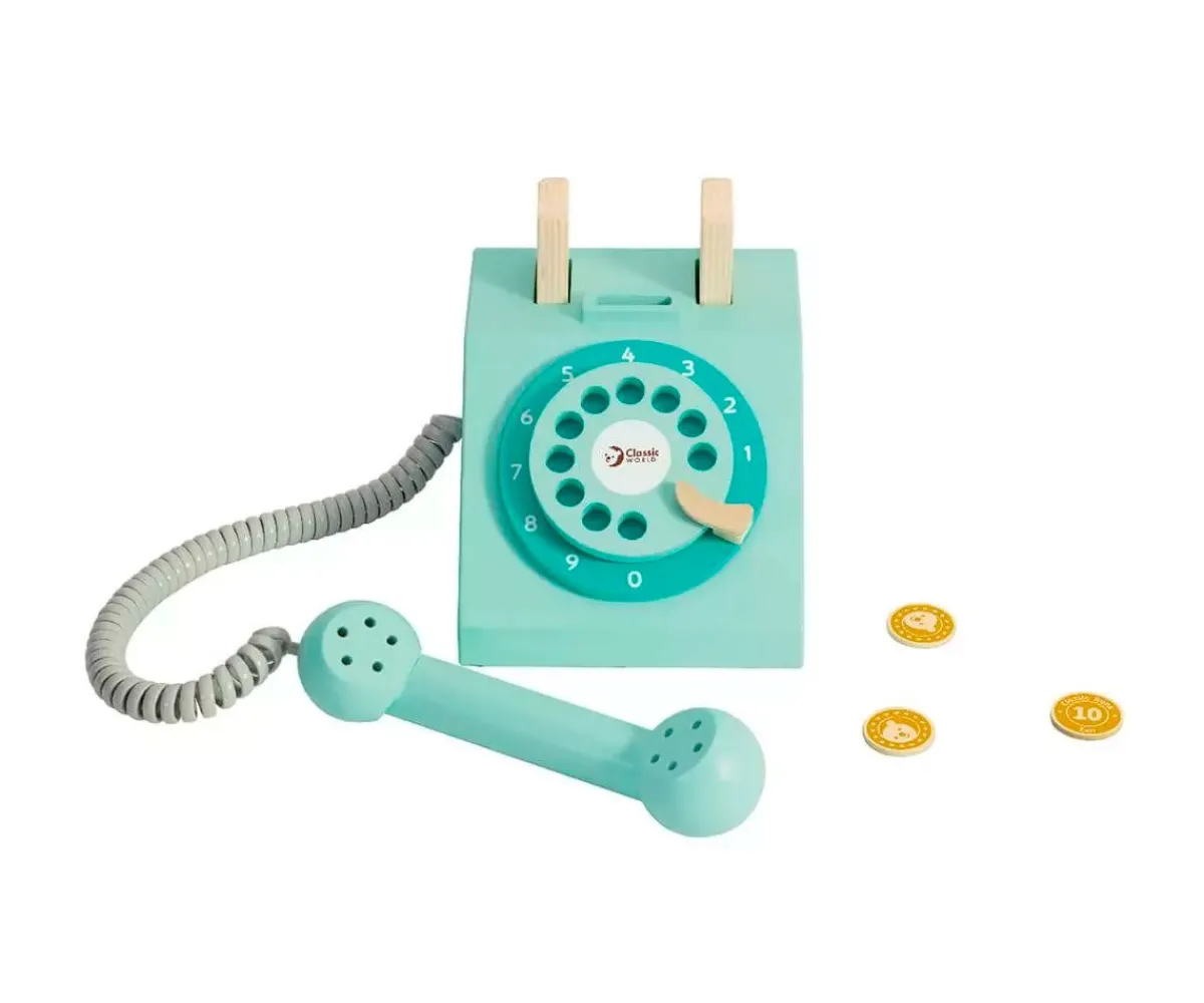 Outlet Teléfono de Madera Vintage Niños Juguetes Más Recomendados|Juguetes Niños 3 Años
