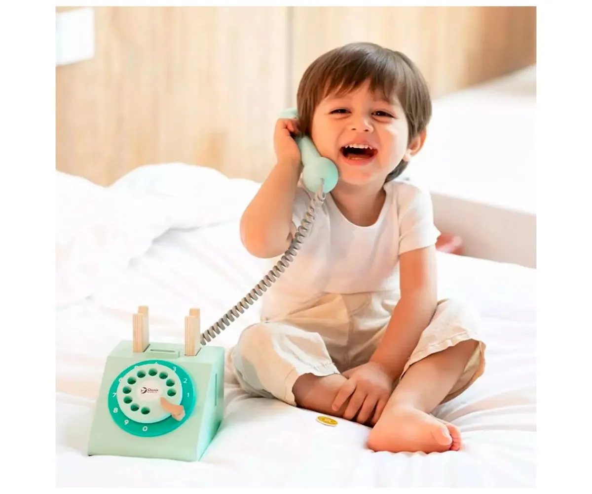 Outlet Teléfono de Madera Vintage Niños Juguetes Más Recomendados|Juguetes Niños 3 Años