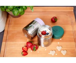 Comer Al Aire Libre^Lassig Termo Sólidos Happy Heart Lavender