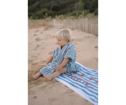 Toallas Playa Niños^Little Dutch Toalla de Playa Ocean Sea Life Azul Personalizable